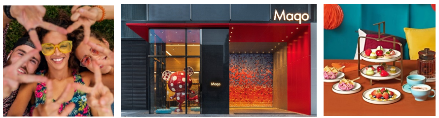 A store front with a red and white decoration

AI-generated content may be incorrect.
