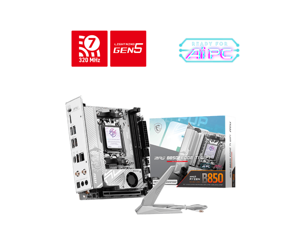 微星发布AMD首款纯白ITX主板MPG B850I EDGE TI WIFI刀锋 钛